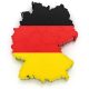 Map of Germany with flag.